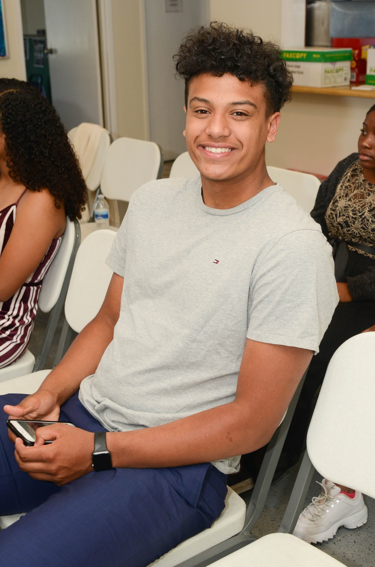 A high school senior at a ScholarPrep event